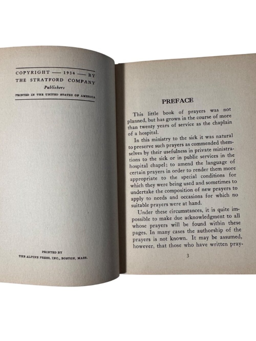 Immateria Medica Hardcover Book 1934 By Rev. Thomas C. Marshall Chaplin Prayers - Picture 3 of 14